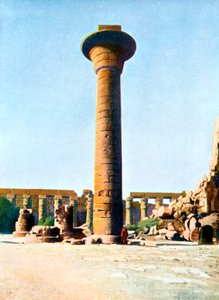 En av kolonnene til kong Taharqa, Karnak, Egypt, 1900-tallet av Unbekannt