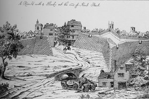 Et av fortene reist av parlamentet for forsvar av London under borgerkrigen, c1808, av Unbekannt