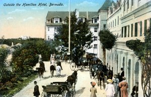 Utenfor Hamilton Hotel, Bermuda, ca 1900-tallet av Unbekannt