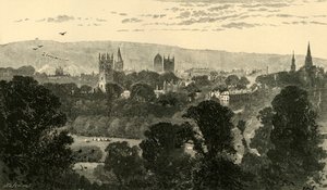 Oxford, fra Headington Hill, 1898. av Unbekannt