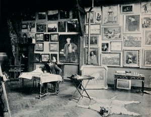 P. Roll in his Studio, c1897 av Unbekannt