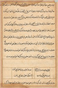 Pagina din Tales of a Parrot Tuti-nama: pagina de text, c. 1560. norvegian av Unbekannt