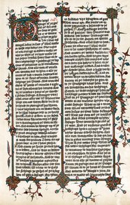 Side fra Wycliffes oversettelse av Bibelen til engelsk, c1400 av Unbekannt