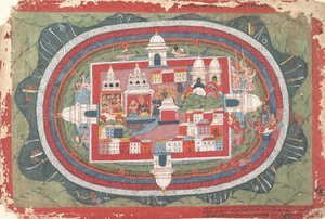 Side fra et spredt Bhagavata Purana-manuskript Life of Krishna, ca. 1775. av Unbekannt