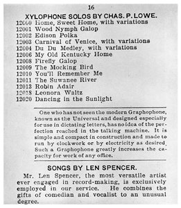 Side fra First Columbian Grammophone Catalogue, c1898 1956 av Unbekannt
