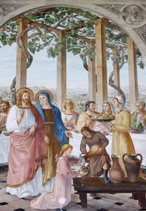 Maleri i Visitation-kirken i Ein Kerem: bryllupet i Cana, Ein Kerem, Israel av Unbekannt