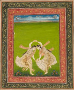 Jenter som leker phugadi, 1700-tallet av Unbekannt