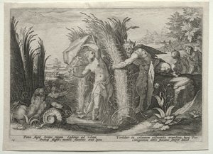 Pan Pursuing Syrinx, ca. 1589. av Unbekannt