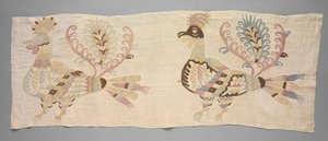 Panel, fragment av laken, 1700-tallet. av Unbekannt