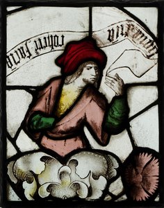 Panel med profet fra et tre av Jesse Window, britisk, midten av 1400-tallet. av Unbekannt
