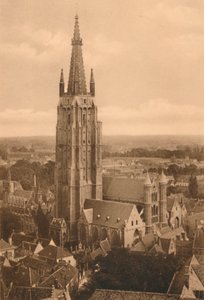 Panorama og kirken Notre-Dame, c1928 av Unbekannt