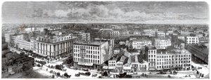 Panorama av Chicago fra toppen av rådhuset, USA, 1871 av Unbekannt