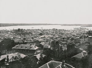 Panoramautsikt fra åsene, Auckland, New Zealand, 1895. av Unbekannt