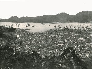 Panoramautsikt over byen, Nagasaki, Japan, 1895. av Unbekannt