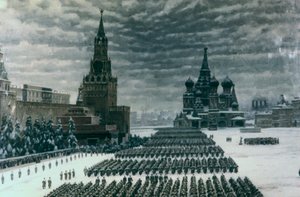 Parade på Røde plass, desember 1947, Moskva, Russland av Unbekannt