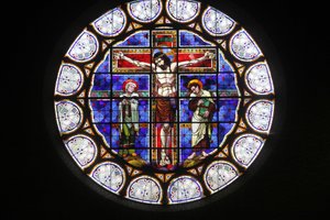 Paris, Frankrike Notre-Dame-du-Rosaire kirke farget glass, Paris, Frankrike av Unbekannt