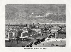 Paris, sett fra kirken St Gervais, Frankrike, 1879 av Unbekannt