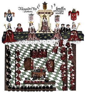 Parlamentet til Edward I, 1200-tallet, c1905 av Unbekannt