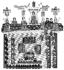 Parlamentet til Edward I, 1200-tallet, c1905 av Unbekannt