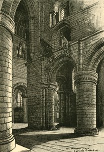 En del av Nave, Carlisle Cathedral, 1898. av Unbekannt