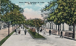 Paseo Martí, Santiago de Cuba, c1910. av Unbekannt