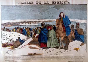 Passasje av Berezina, 28. november 1812, 1800-tallet av Unbekannt
