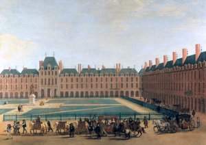 Passasje av kongen og regenten, Place Royale, c1655. av Unbekannt