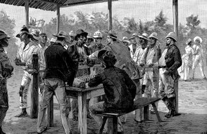 Betalende vestindiske arbeidere, 1888 av Unbekannt