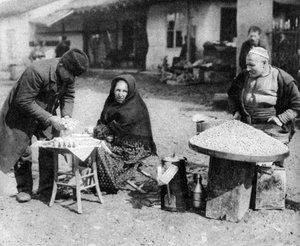 Peanøtt- og dufthandlere, Sofia, Bulgaria, c1923 av Unbekannt