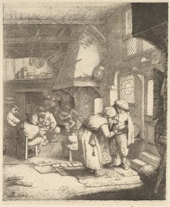 Bonde som betaler regningen sin, 1610-85. av Unbekannt