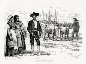 Bønder i Toledo, Castilla-La Mancha, Spania, 1879 av Unbekannt