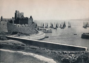 Peel - Det gamle slottet og havnen, 1895 av Unbekannt