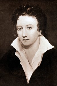 Percy Bysshe Shelley, engelsk romantisk poet, 1800-tallet av Unbekannt