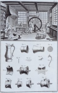 Tinnfremstilling, ca 1750-tallet av Unbekannt