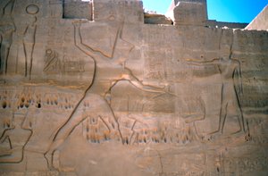 Farao Seti, fangst av slaver, Luxor, Egypt av Unbekannt