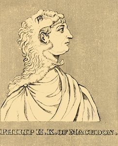 Filip II, konge av Macedon, 382-336 f.Kr., 1830. av Unbekannt