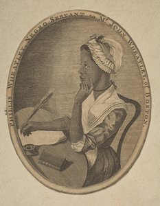 Phillis Wheatley, svart tjener til Mr. John Wheatley fra Boston, ca. 1773. av Unbekannt