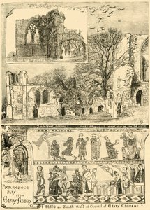 Pittoreske biter fra Easby Abbey, 1898. av Unbekannt
