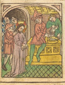 Pilatus vasker hendene [recto], ca. 14401450. av Unbekannt