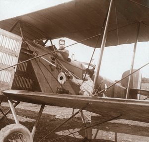 Pilot i biplan, c1914-c1918 av Unbekannt