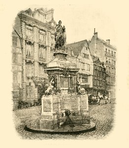 Place De La Maid, Rouen, 1890. av Unbekannt