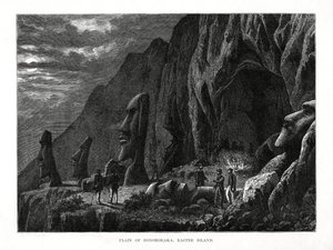 Plain of Ronororaka, Påskeøya, 1877 av Unbekannt