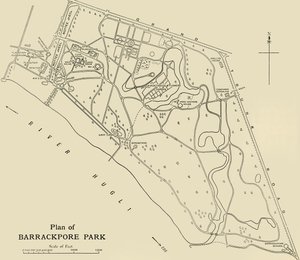 Plan over Barrackpore Park, 1925. av Unbekannt