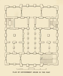 Plan for regjeringshuset i fortet, 1925. av Unbekannt