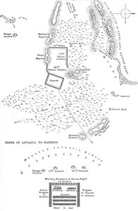 Plan for slaget ved Hasheen, 20. mars 1885, c1885 av Unbekannt