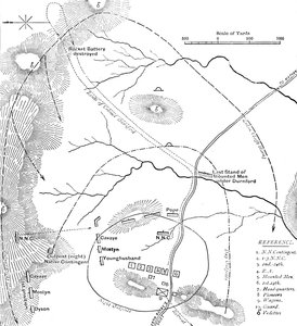 Plan for slaget ved Isandhlwana, 22. januar 1879, c1880 av Unbekannt