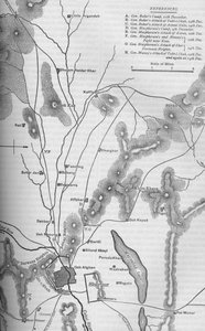 Plan for operasjonene rundt Cabul, 9.–15. desember 1879, c1880 av Unbekannt