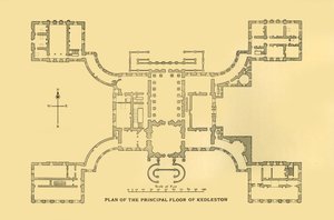 Plan over hovedetasjen i Kedleston, 1925. av Unbekannt