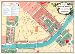 Plan for den universelle utstillingen, Paris, 1889 av Unbekannt