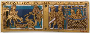 Plakett fra et bærbart alter med scener fra Jesu liv, tysk, ca. 1160-80. av Unbekannt